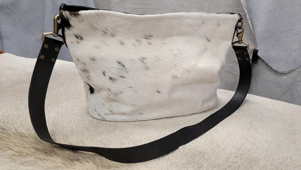 Crossbody Cowhide Bucket Purse