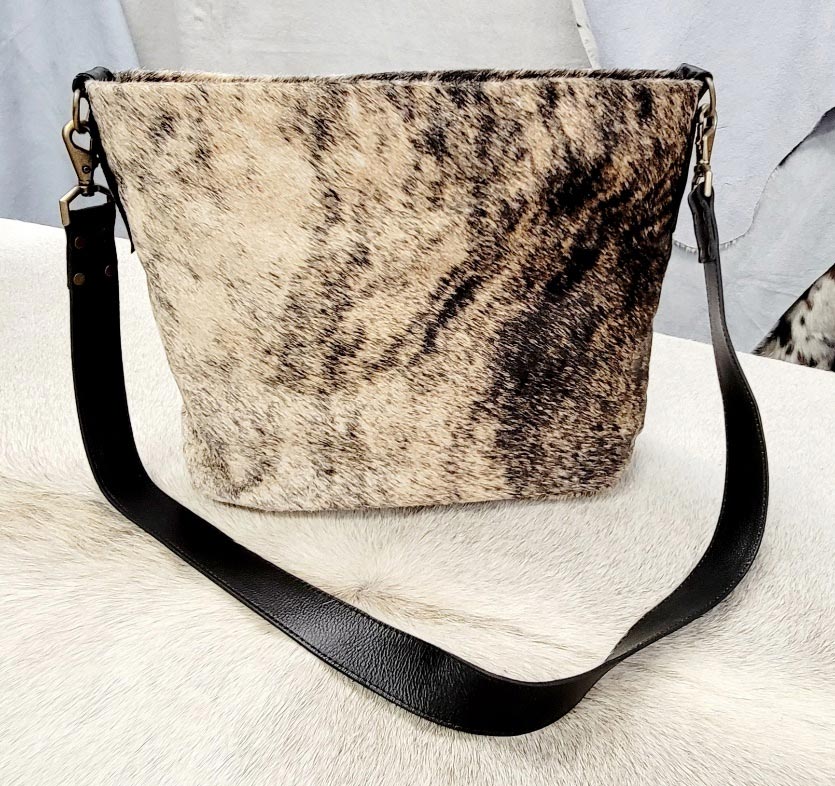 Crossbody Cowhide Bucket Purse