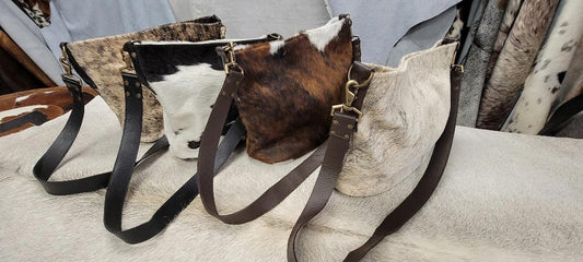 Crossbody Cowhide Bucket Purse