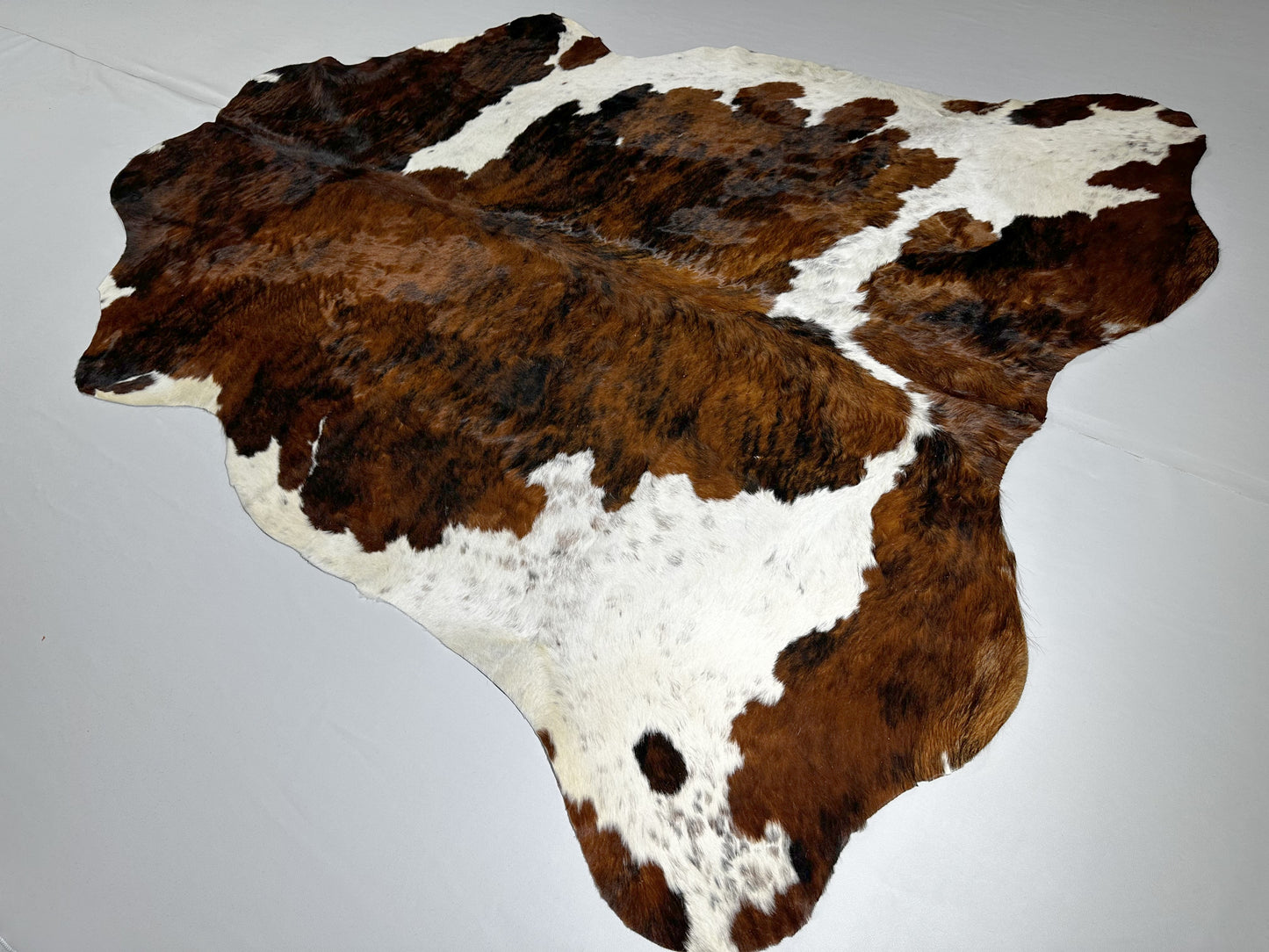 Cowhide Rug v1 browns tricolor