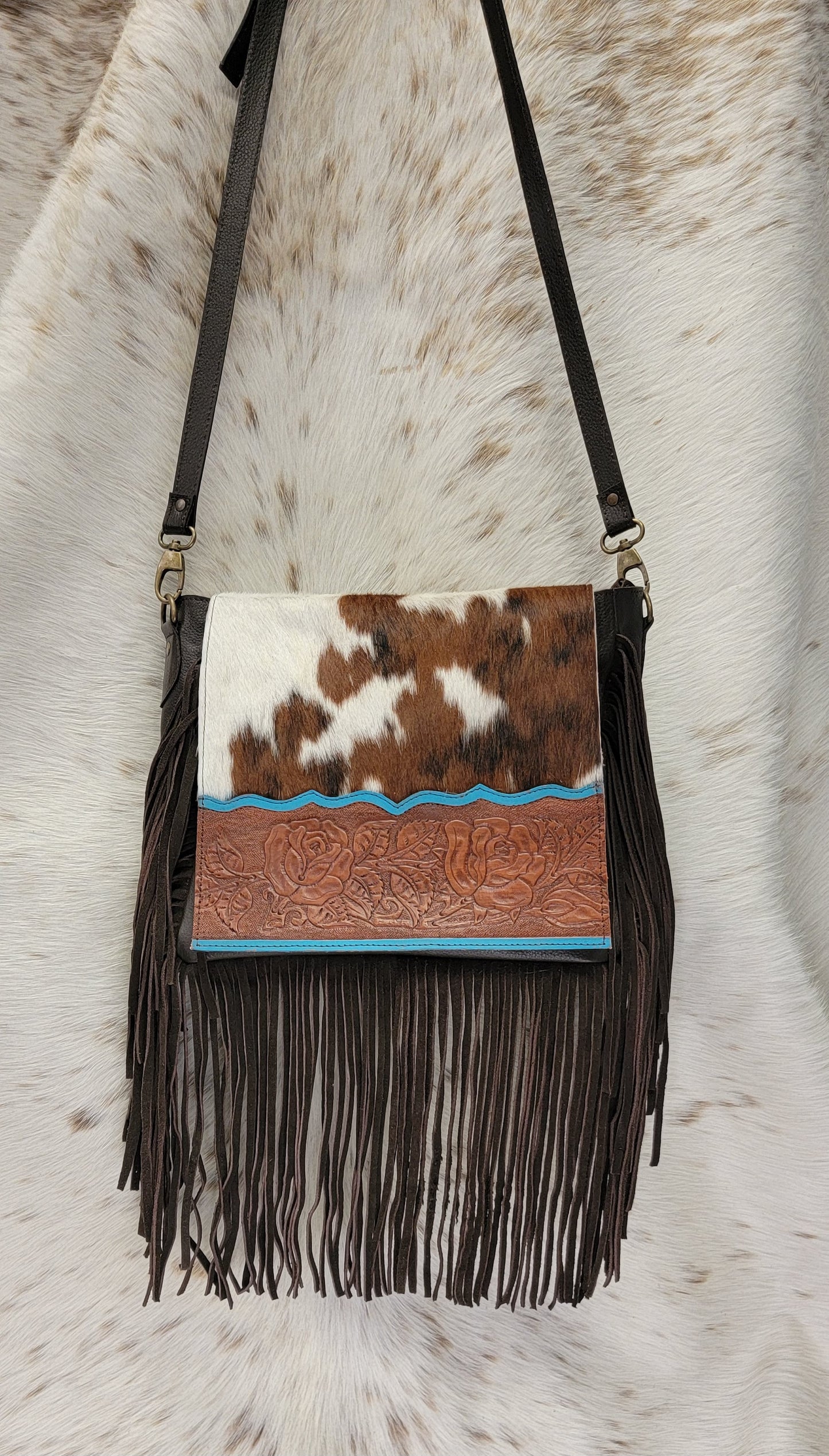 Montana Cowhide Tooled Purse
