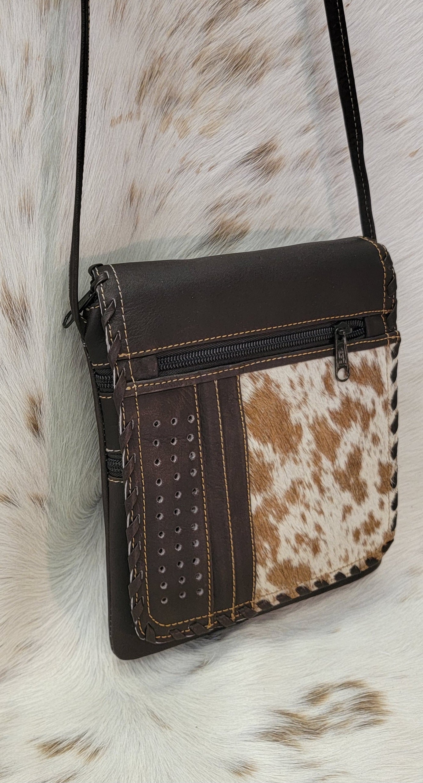 San Antonio Cowhide Crossbody Purse