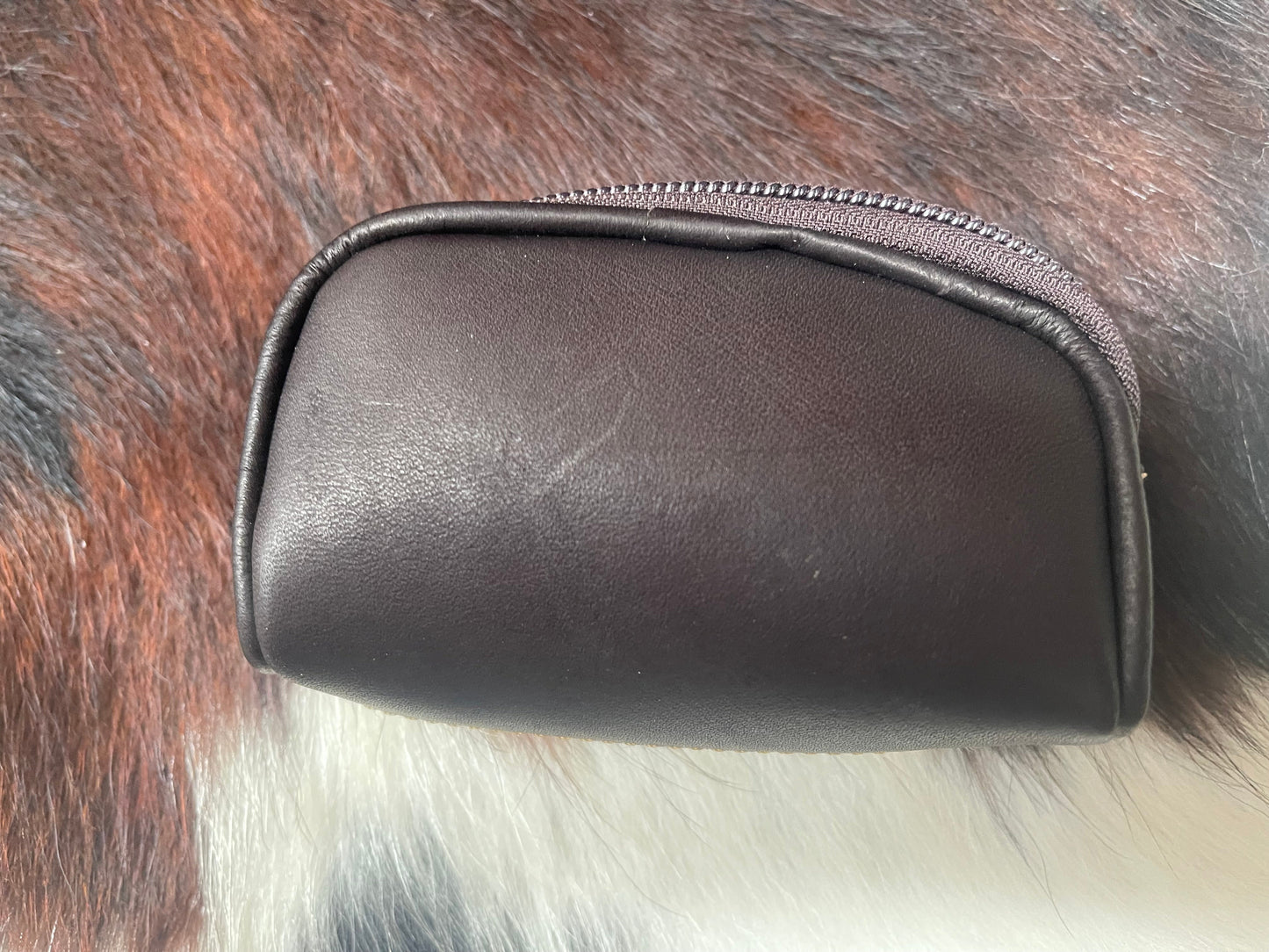 Cowhide coin Holder