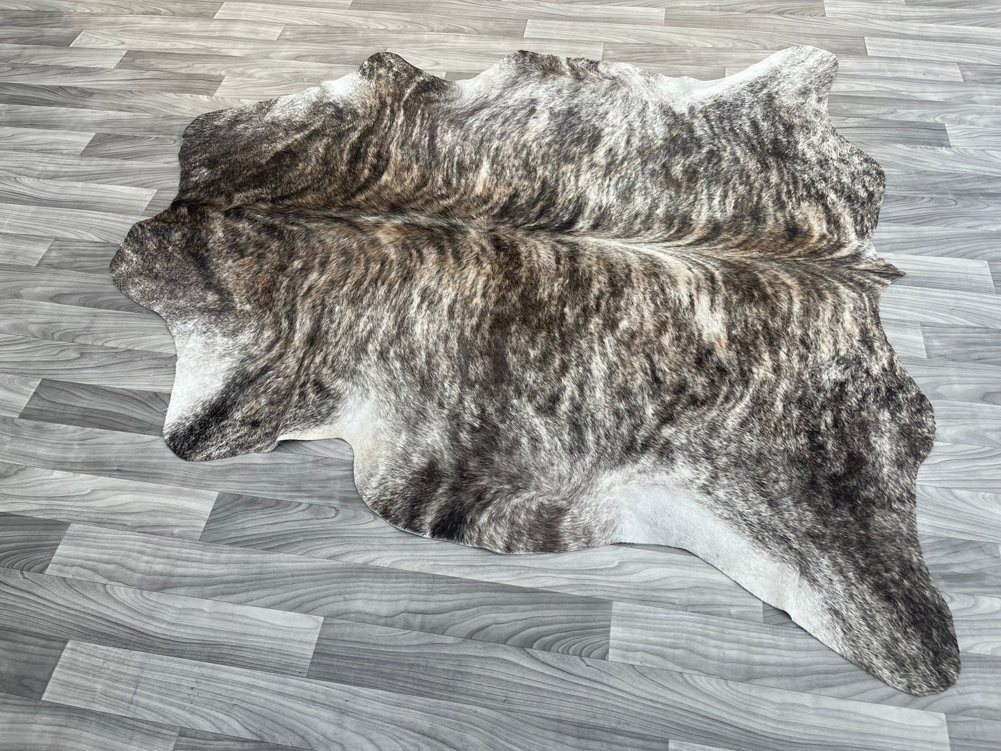 Cowhide Rug Gray Brindle