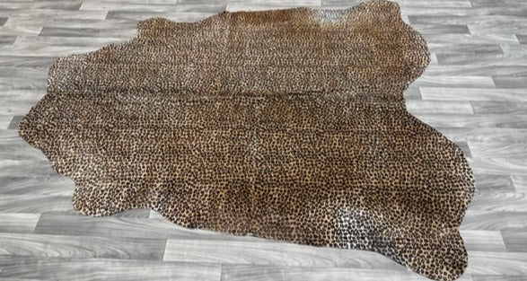 Cowhide Rug Stencil Leopard v186