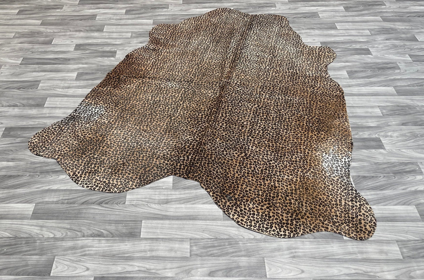Cowhide Rug Stencil Dark Leopard v182
