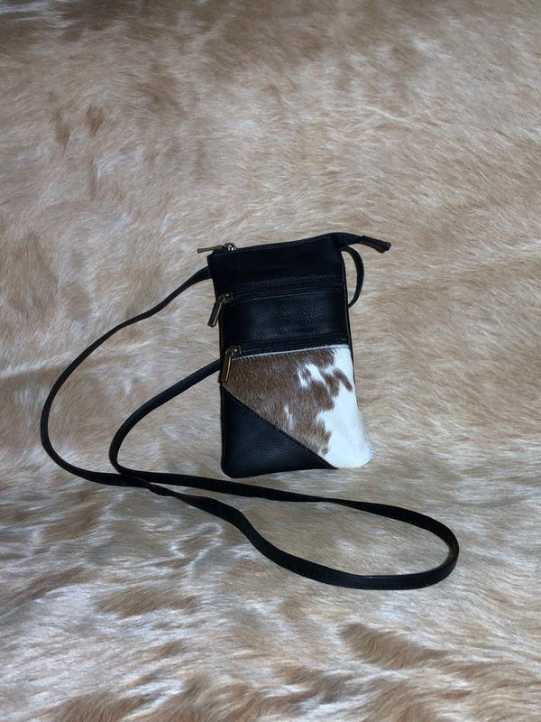leather and cowhide coin purse