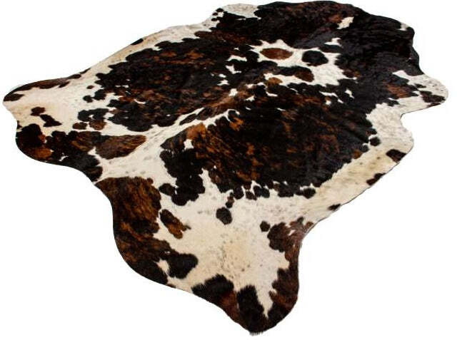 an eco-friendly cowhide rug with gorgeous patterns 
