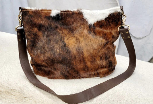 Crossbody Cowhide Bucket Purse