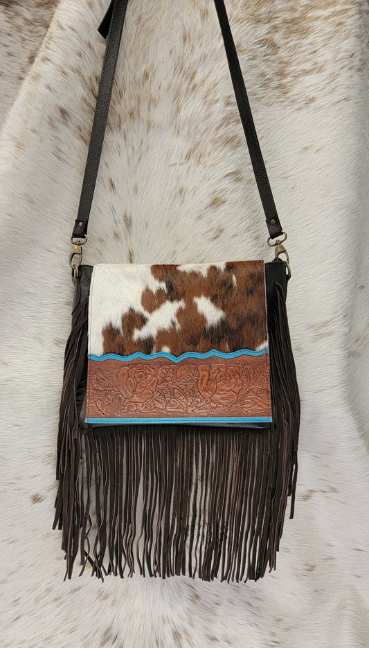Montana Cowhide Tooled Purse