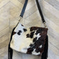 Cowhide Bucket Purse with Fringe