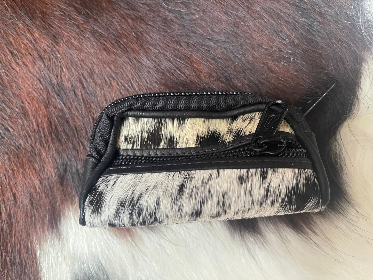 Cowhide coin Holder