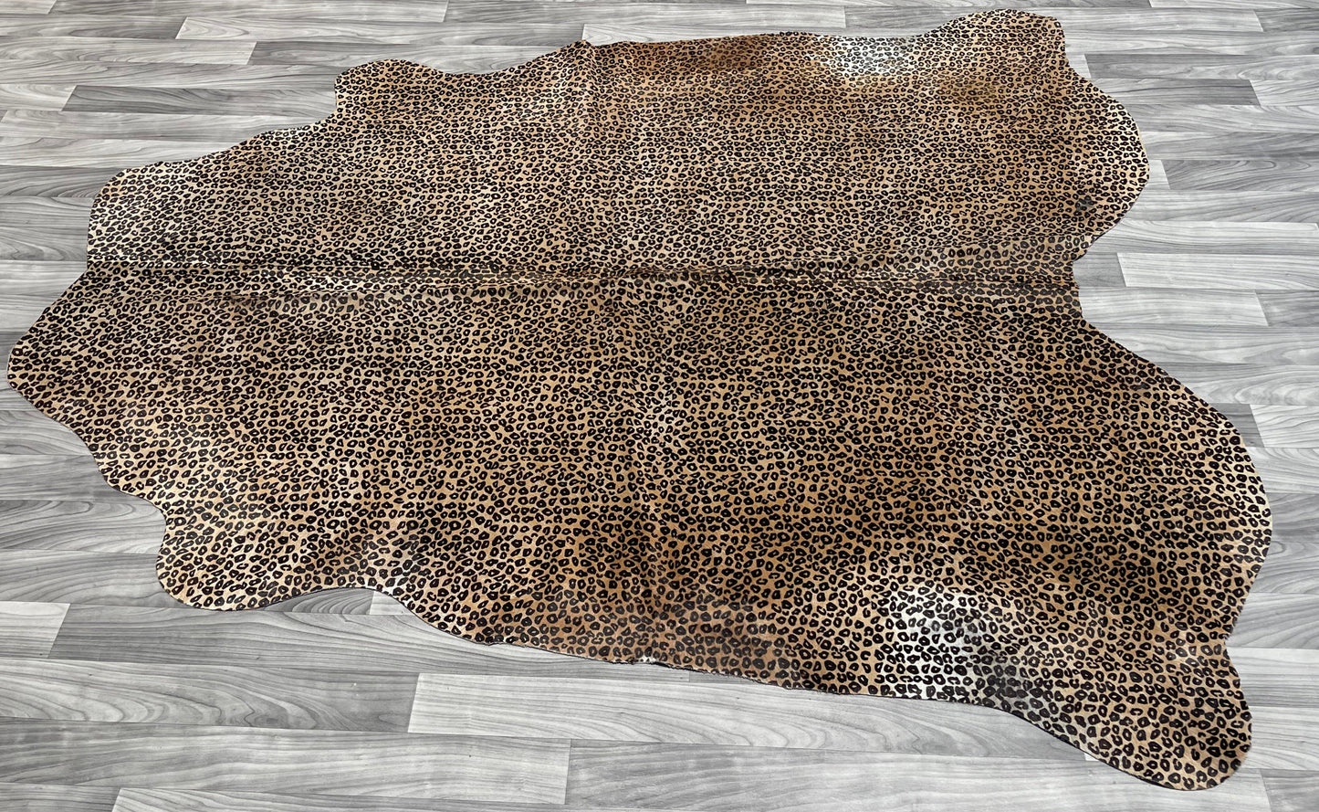 Cowhide Rug Stencil  Dark Leopard v182